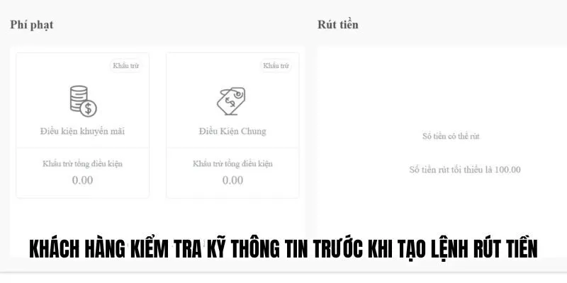 Thông tin khách hàng mới cần điền trong lần đầu rút tiền