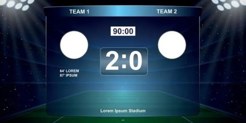 Minh họa tỷ lệ kèo chấp trong trận đấu